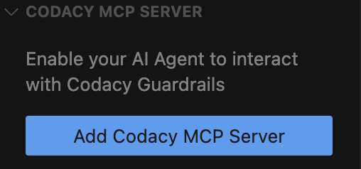 Add Codacy MCP Server