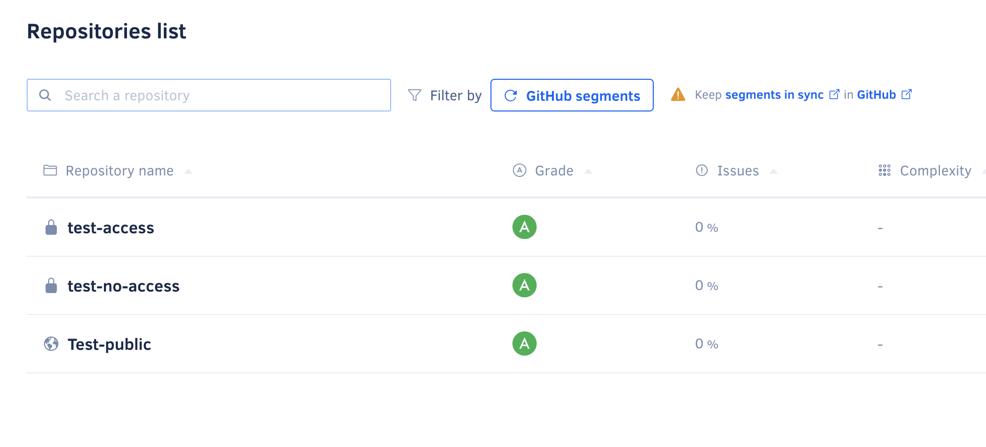 Segments sync