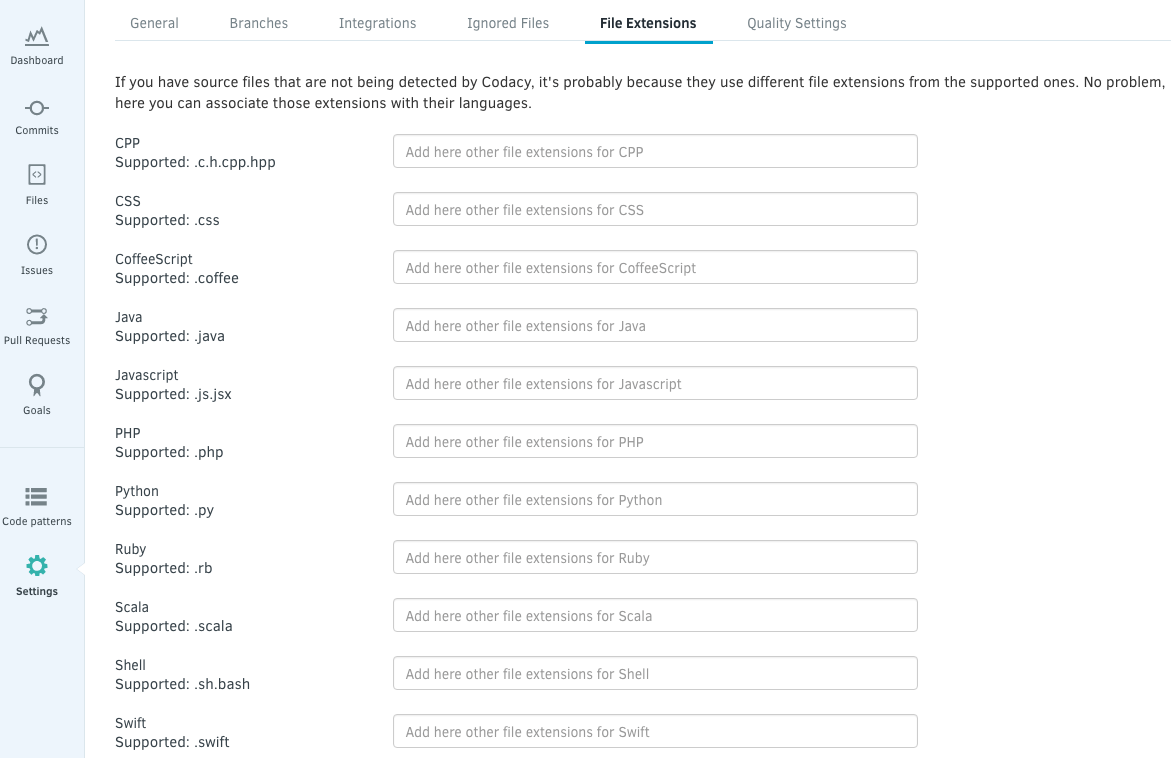 <span class="wysiwyg-font-size-small wysiwyg-color-black60">Repository Settings -> File Extensions</span>