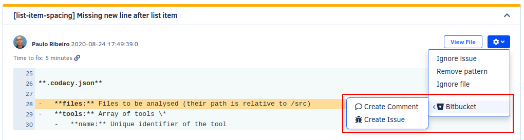 Bitbucket integration for issues