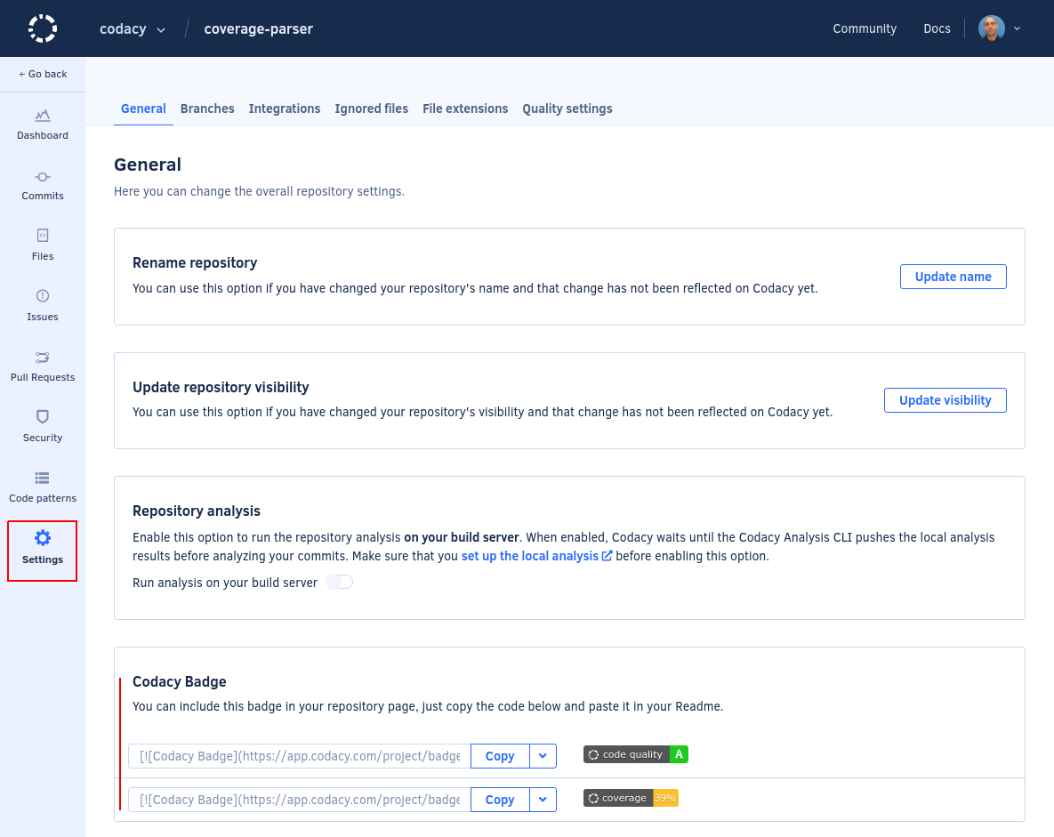 Code Repository Badges